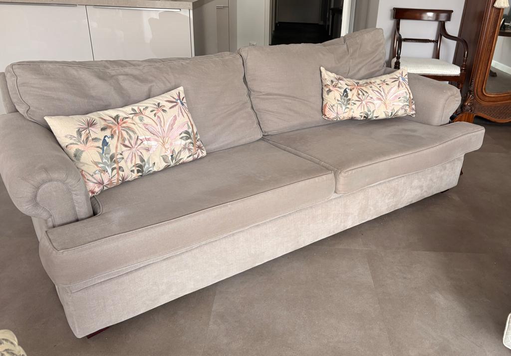 Comfortabele 3-zitsbank en fauteuil, Ophalen, Gebruikt, Driepersoons, 75 tot 100 cm