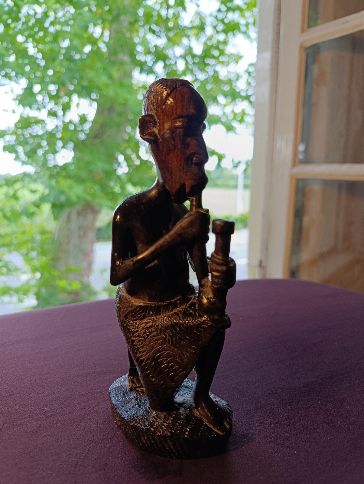 Oost-afrikaans Makonde houten beeldje, Minder dan 20 cm, Ophalen of Verzenden, Handgemaakt, Beeld