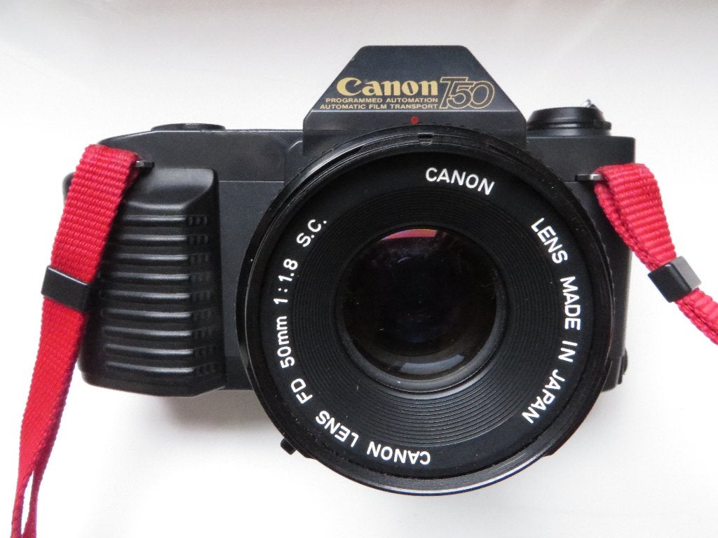 Canon T50 + Canon 50mm F1:1.8 S.C, Audio, Tv en Foto, Fotocamera's Analoog, Verzenden, Gebruikt, Spiegelreflex, Canon