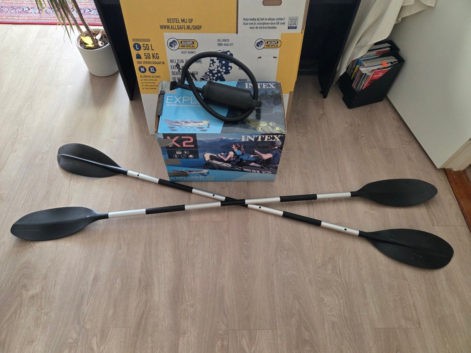 Intex Explorer K2 Opblaasbare Kajak - 2-persoons, Watersport en Boten, Ophalen, Zo goed als nieuw, 2-persoons