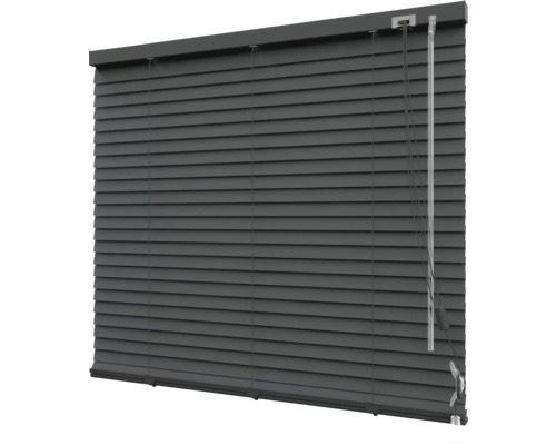 2 gebruikte SOLUNA aluminium jaloezieën / luxaflex antraciet, Huis en Inrichting, Stoffering | Gordijnen en Lamellen, Ophalen