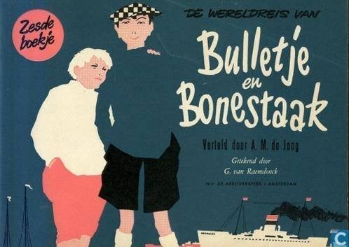 De wereldreis van Bulletje en Bonestaak zesde boekje (1954), Eén stripboek, Ophalen of Verzenden, Gelezen