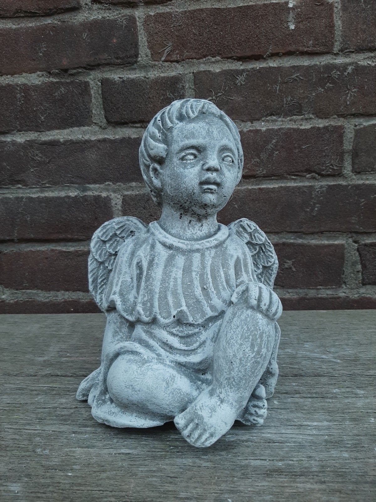 Engel betonnen beeld tuinbeeld beton, Tuin en Terras, Tuinbeelden, Ophalen of Verzenden