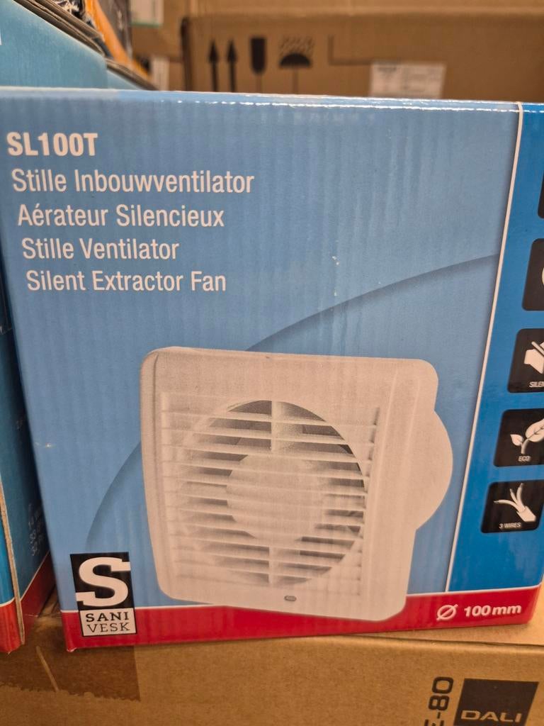 SANI VESK SL100T Stille Inbouwventilator 100mm, Ophalen of Verzenden