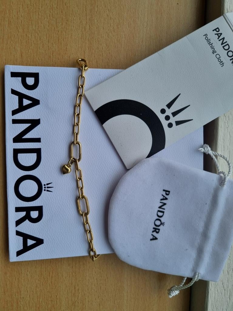 goud vergulde schakelarmband + bedeltje, Ophalen of Verzenden, Zo goed als nieuw, Goud, Goud