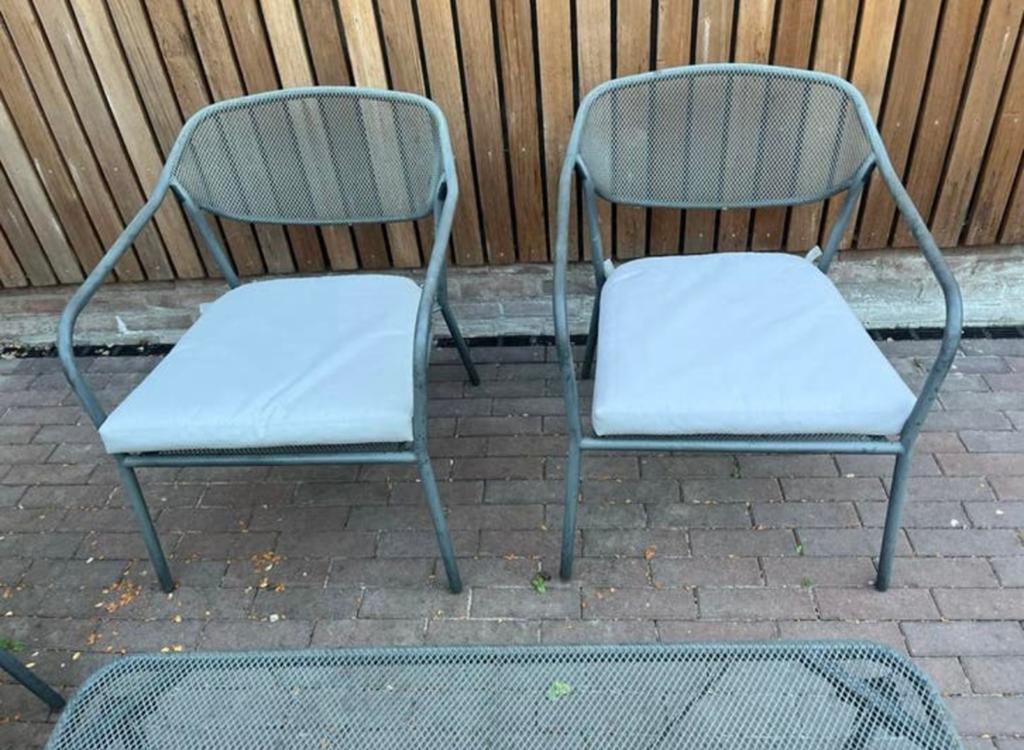 Grijs metalen loungesetje Intratuin, Tuin en Terras, Tuinsets en Loungesets, Ophalen, Gebruikt, Overige materialen, 4 zitplaatsen