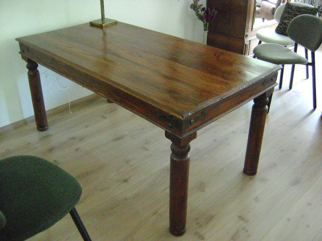Eikenhouten Eettafel, Ophalen, Gebruikt, Eikenhout, 50 tot 100 cm