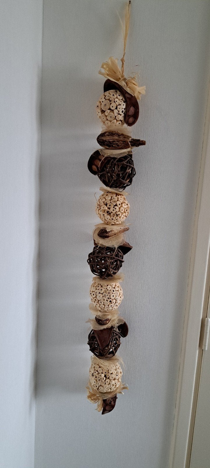 Decoratieve Slinger van Natuurlijke Materialen, Meerkleurig, Ophalen of Verzenden, Natuurlijk materiaal, Landelijk