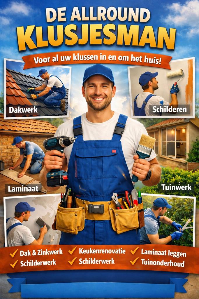DE ALLROUND KLUSJESMAN, Hobby en Vrije tijd, Schilderen, Zo goed als nieuw, Ophalen