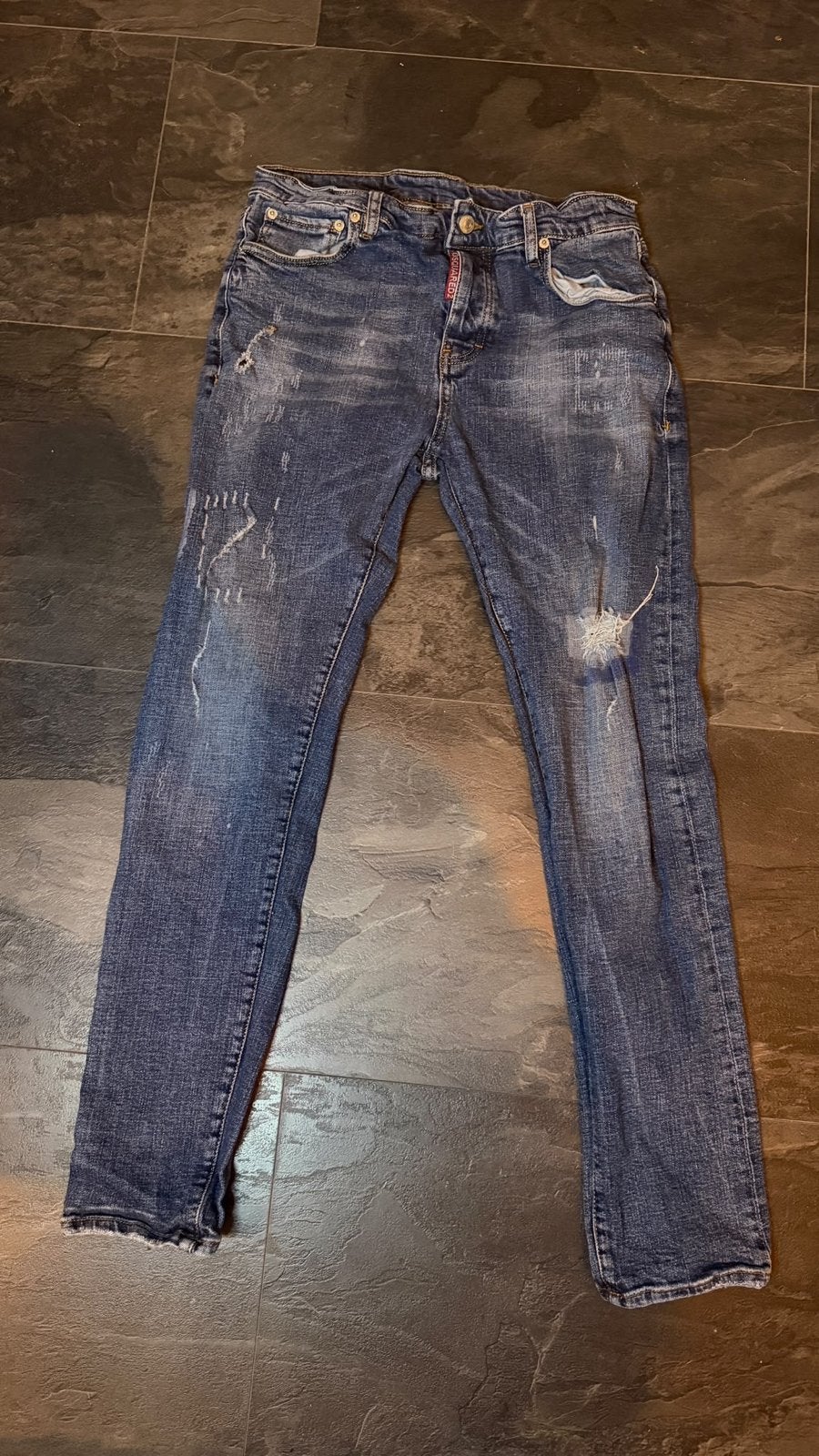 Dsquared2 Jeans - Stijlvolle Denim met Unieke Details, Ophalen of Verzenden, Gedragen, Blauw, W32 (confectie 46) of kleiner