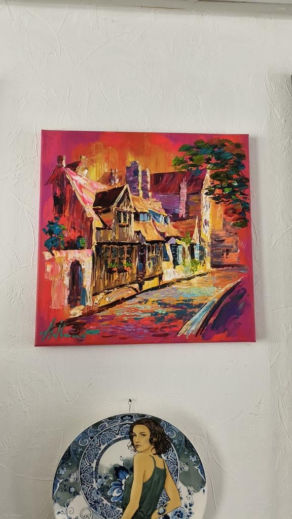 schilderij uit Brugge, Antiek en Kunst, Ophalen of Verzenden