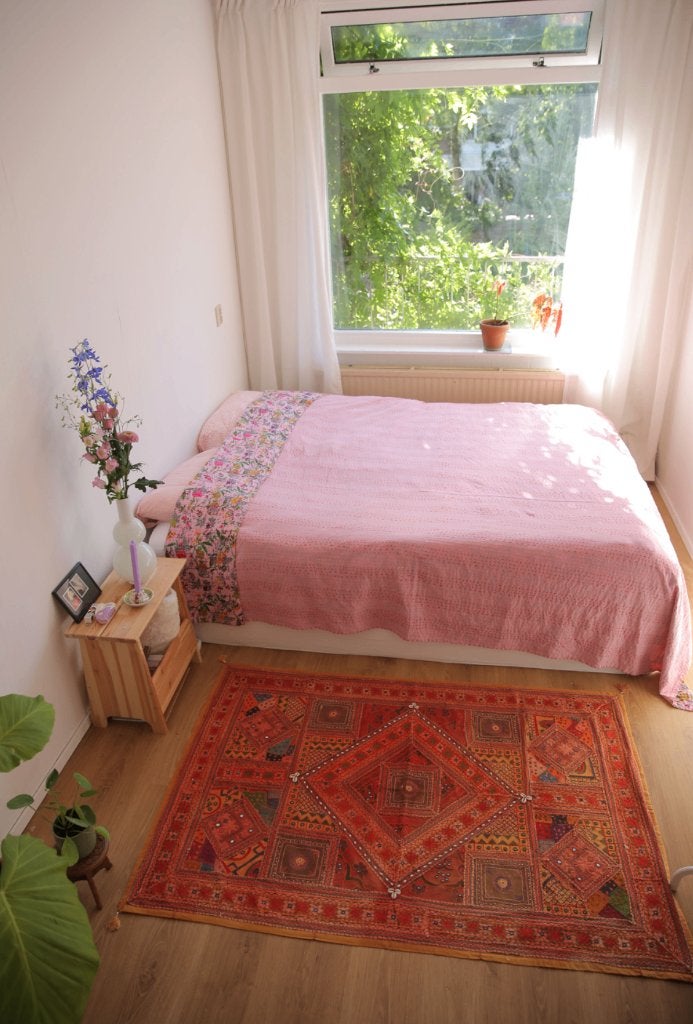 Ikea Boxspring bed, Ophalen, Gebruikt, Wit, Tweepersoons