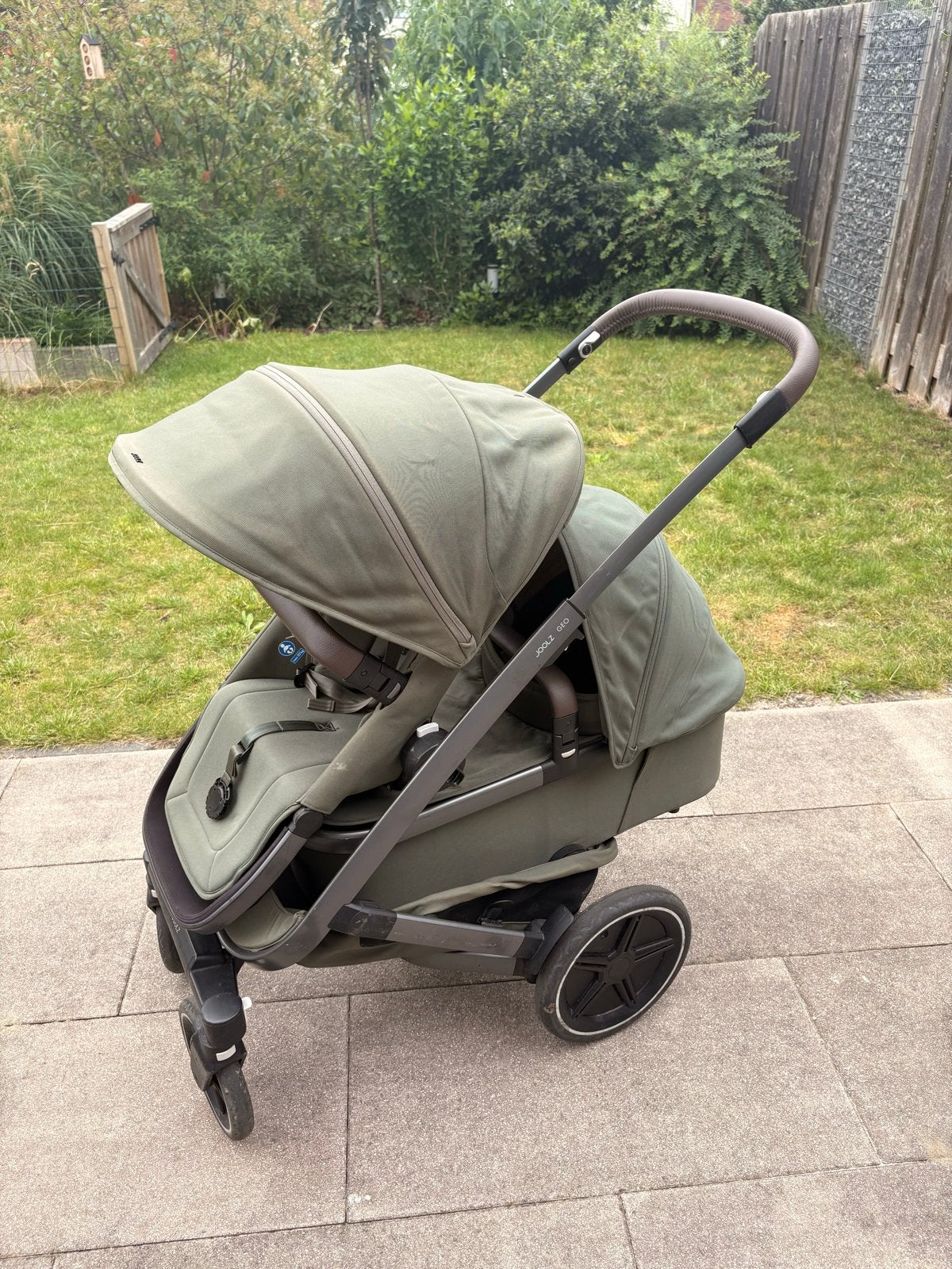 Joolz Geo 3 Urban Green & Cybex Cloud Z2 met accessoires, Gebruikt, Duowagen, Combiwagen, Ophalen