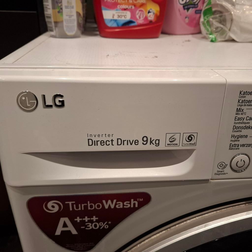 LG Wasmachine - Inverter Direct Drive 9kg A+++ -30%, Witgoed en Apparatuur, Wasmachines, 1200 tot 1600 toeren, Gebruikt, Energieklasse A of zuiniger