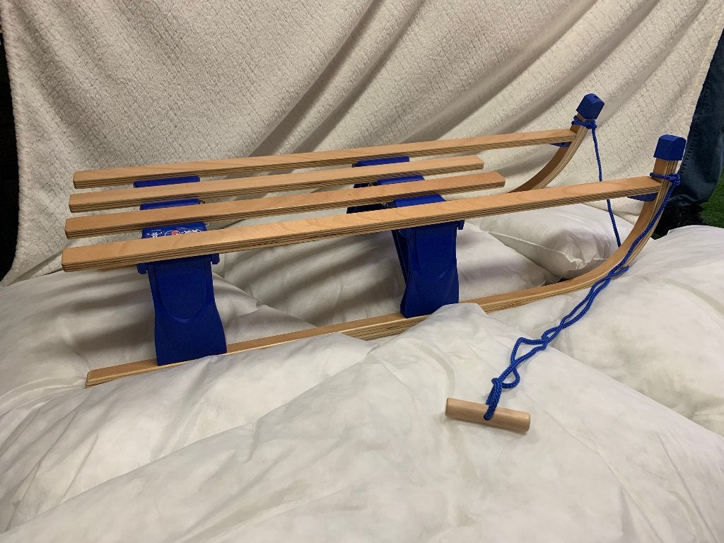 Houten slee Alaska, Kinderen en Baby's, Ophalen of Verzenden, Rugleuning, Nieuw, Hout
