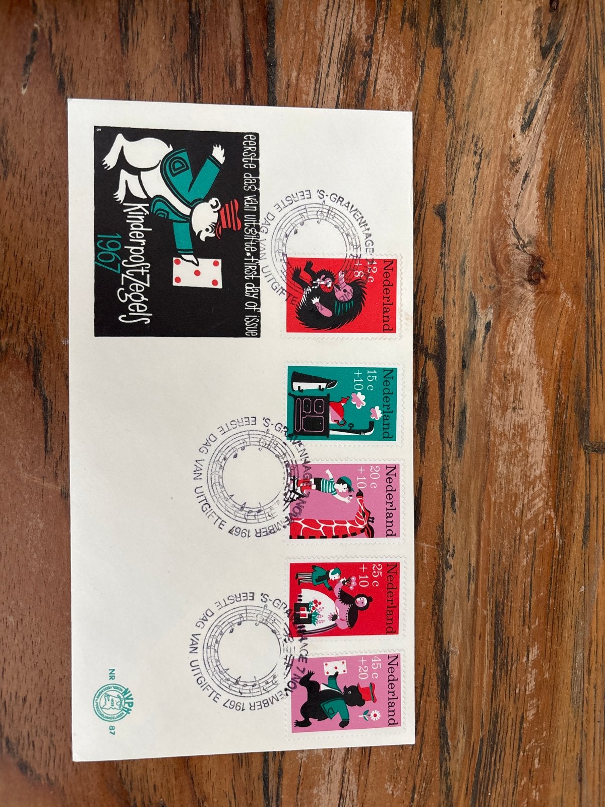 Eerste Dag Envelop Kinderpostzegels 1967, Ophalen of Verzenden, Onbeschreven, Nederland