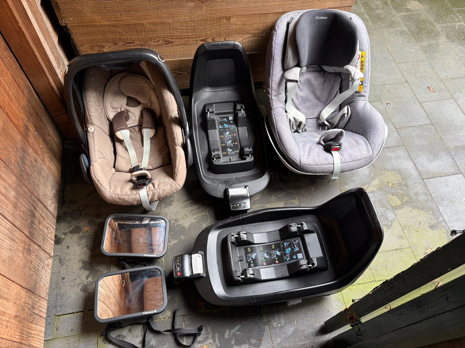Complete Set Maxicosi Isofix incl 2 cassettes en spiegels, Kinderen en Baby's, Autostoeltjes, Gebruikt, Isofix, Maxi-Cosi, Ophalen