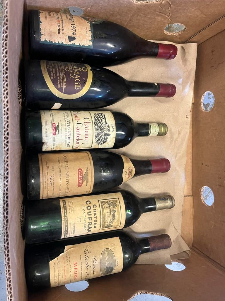 Collectie Franse Rode Wijnen - Diverse Jaren, Verzamelen, Wijnen, Gebruikt, Frankrijk, Ophalen of Verzenden, Rode wijn