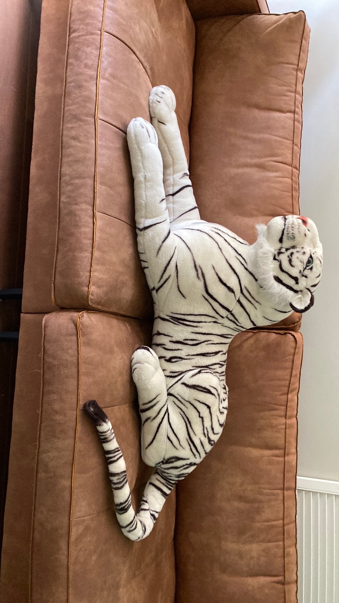 Grote witte tijger knuffel, Ophalen, Zo goed als nieuw, Overige typen
