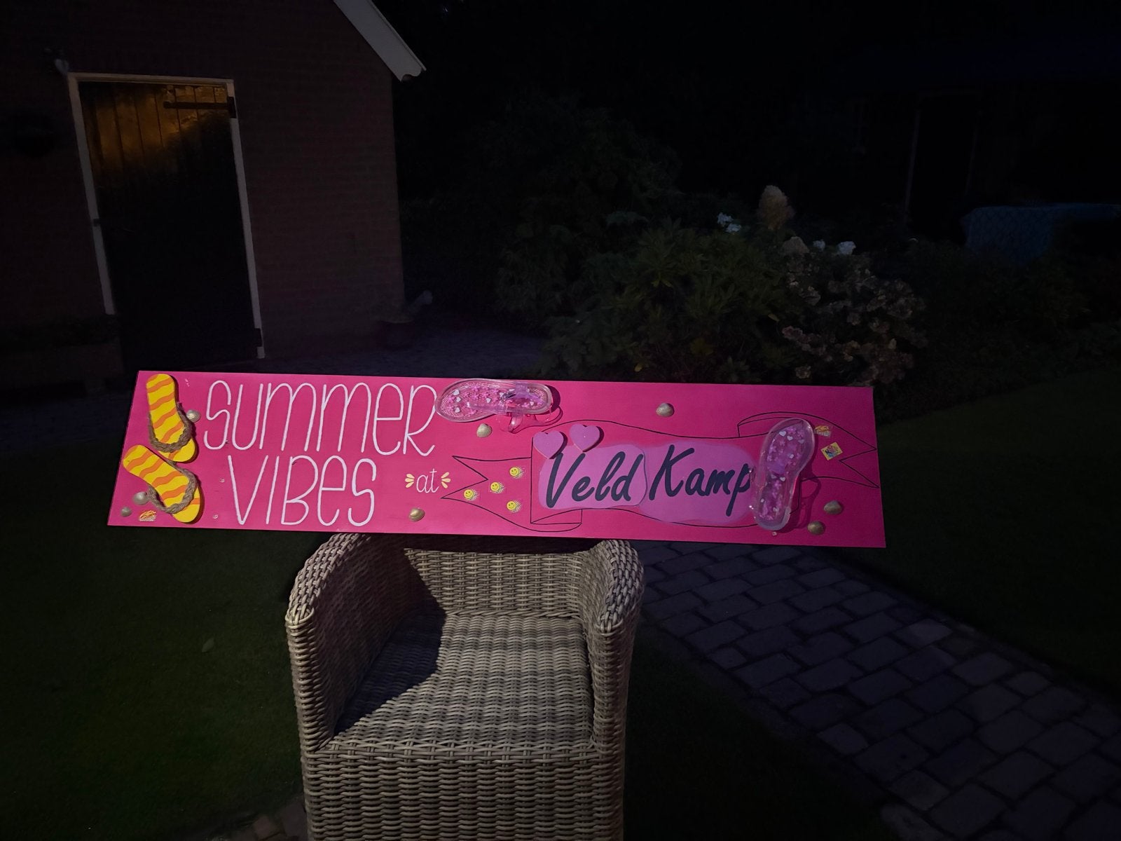Zomerse Feestversiering: Slippers & Wegwijzers, Ophalen, Gebruikt, Versiering, Overige