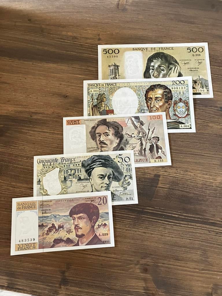 Super mooie set franse francs biljetten !!, Ophalen of Verzenden, Frankrijk