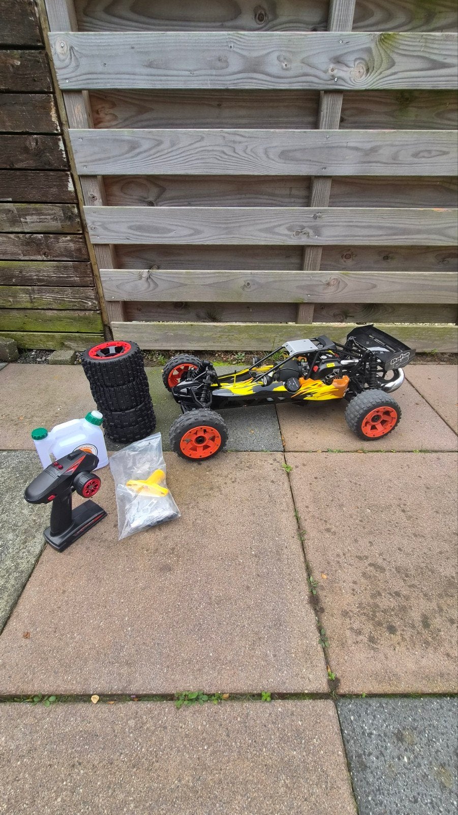 hpi/rovan/rofun baha 5b 29cc, Ophalen of Verzenden, Zo goed als nieuw, Overige schalen, Auto offroad