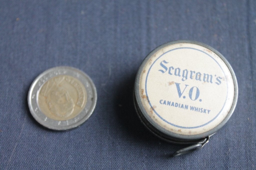 Vintage rolmaat, meetlint - Scagram's VO Whisky, Antiek en Kunst, Ophalen of Verzenden