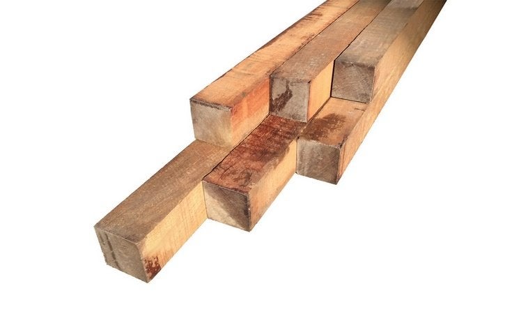 Palen, Hardhout 80 x 80 mm - Vanaf €18,60, Tuin en Terras, Palen, Balken en Planken, Ophalen, Palen, Nieuw, Hardhout