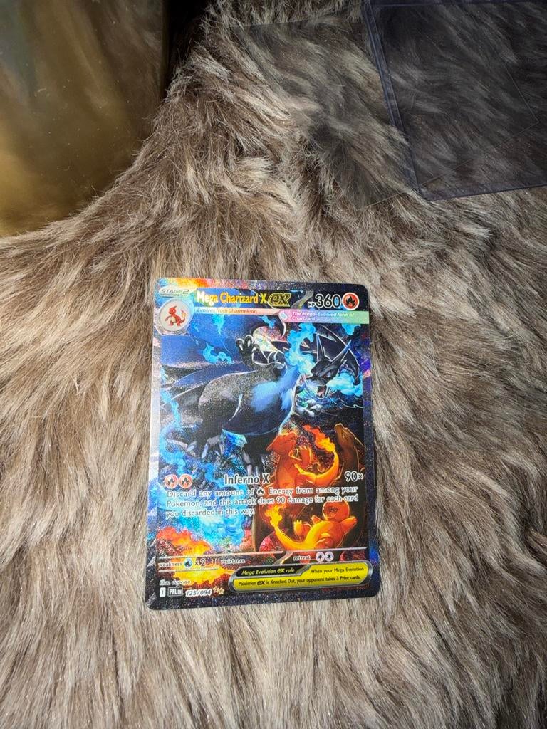 Mega Charizard ex Phantasmal Flames Pokémon Kaart, Ophalen of Verzenden, Nieuw, Losse kaart, Foil