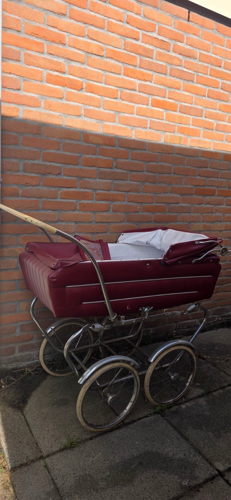 Vintage Mutsaerts kinderwagen jaren 60 – bordeauxrood – orig, Ophalen, Gebruikt, Overige merken