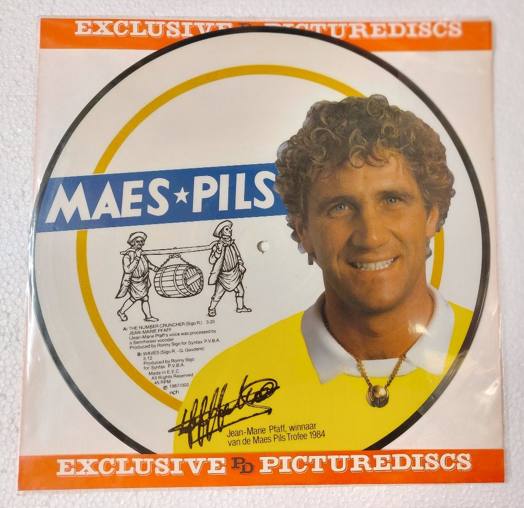 Jean-Marie Pfaff VINYL PICTURE DISC 12 INCH Maes Pils 1987, Pop, Originele persing, Ophalen of Verzenden, Zo goed als nieuw