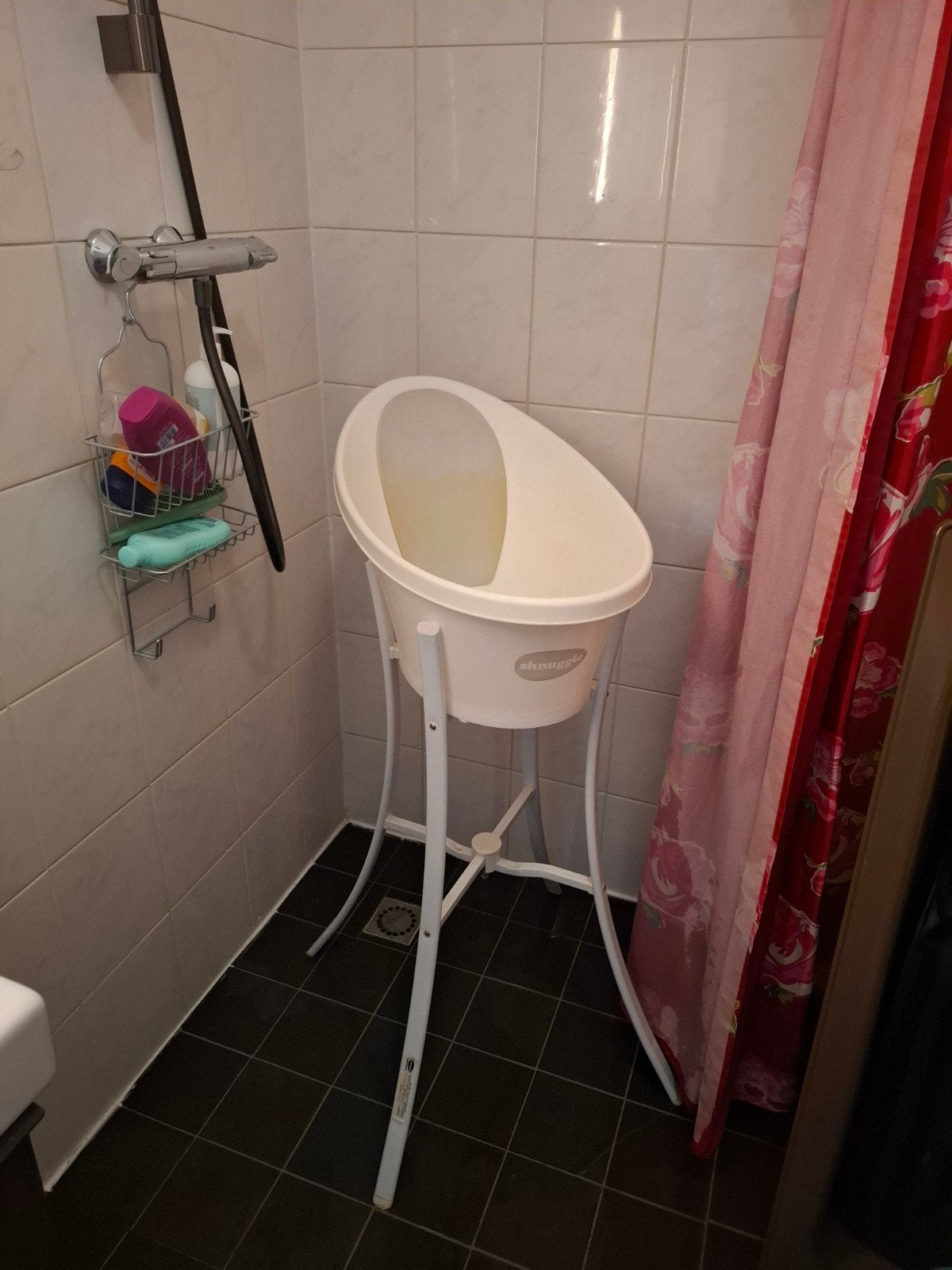 Shnuggle babybadje met standaard, Gebruikt, Badje, Standaard, Ophalen