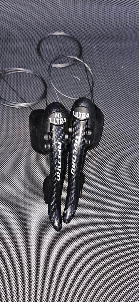 Campagnolo Record 10sp Ultra Shifters Carbon, Gebruikt, Campagnolo, Ophalen of Verzenden, Derailleur of Ketting