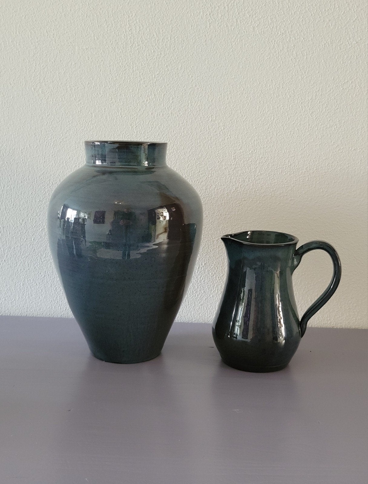 Vaas
en Schenkkan Pottery, Potters Oisterwijk, Ophalen of Verzenden