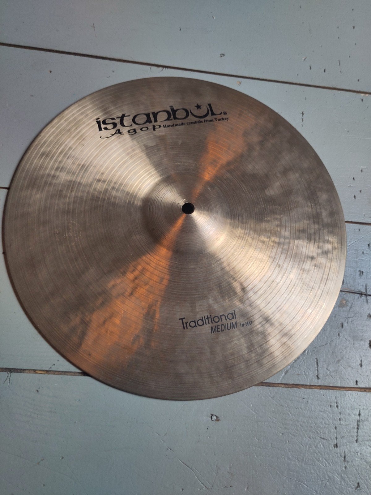 Istanbul Agop Traditional Medium Hi-Hat bekkens 15 inch, Ophalen of Verzenden, Zo goed als nieuw, Overige merken