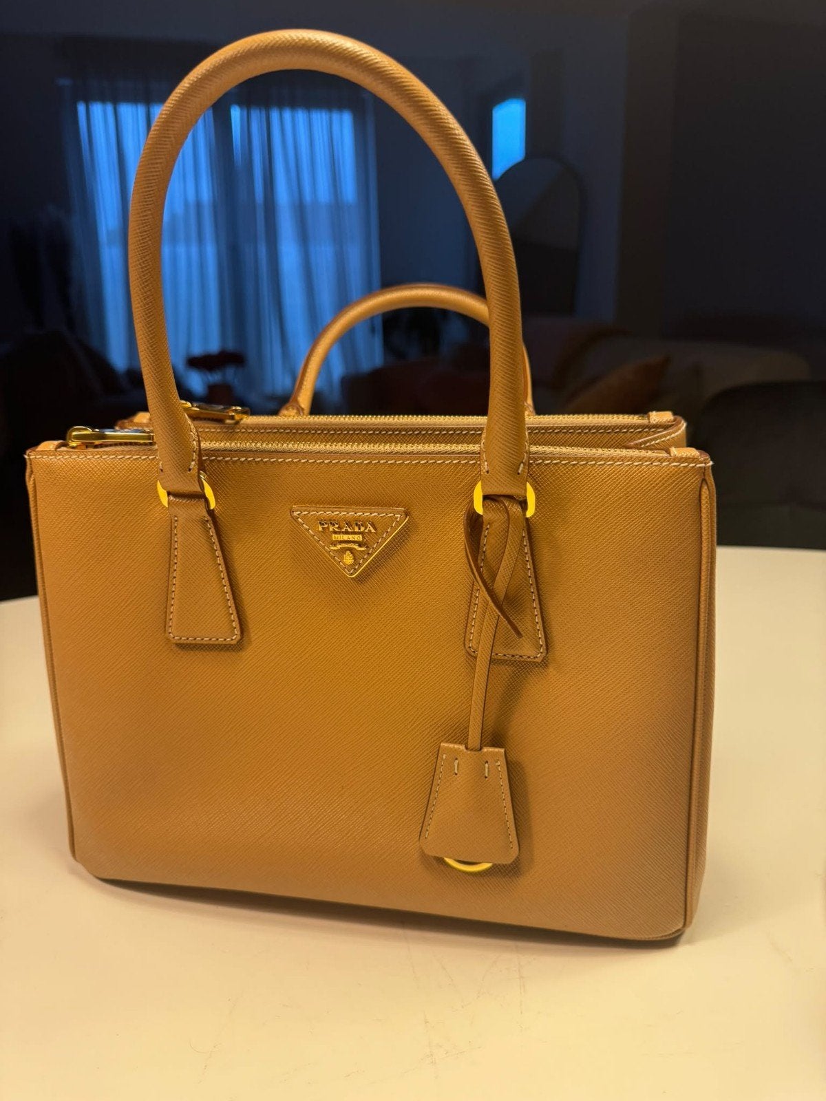 Prada tas - Galleria Medium, met certificaat., Ophalen of Verzenden, Zo goed als nieuw, Bruin, Handtas