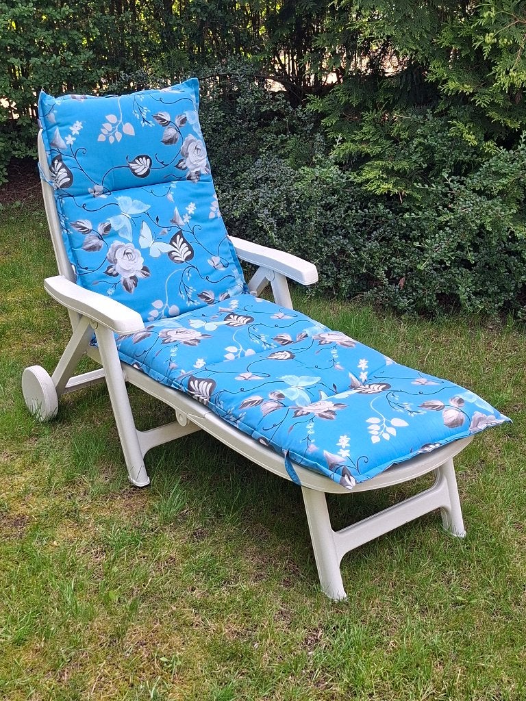 Zonnebed fabr. Flair Plaisir, met dik ligkussen i.z.g.st., Ophalen, Gebruikt, Kunststof, Verstelbaar
