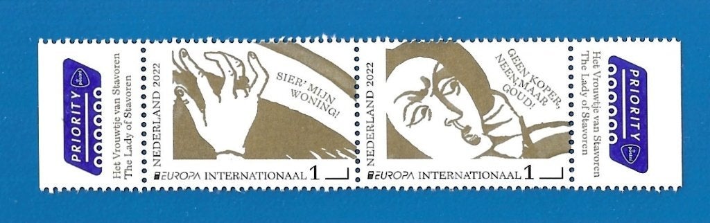 NVPH 4027- 4028 Paartje Het vrouwtje van Stavoren - 2022, Verzenden, Na 1940, Postfris