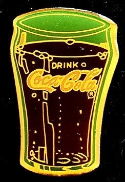 Coca- Cola glas pin epoxy, Verzamelen, Verzenden, Nieuw, Merk, Speldje of Pin
