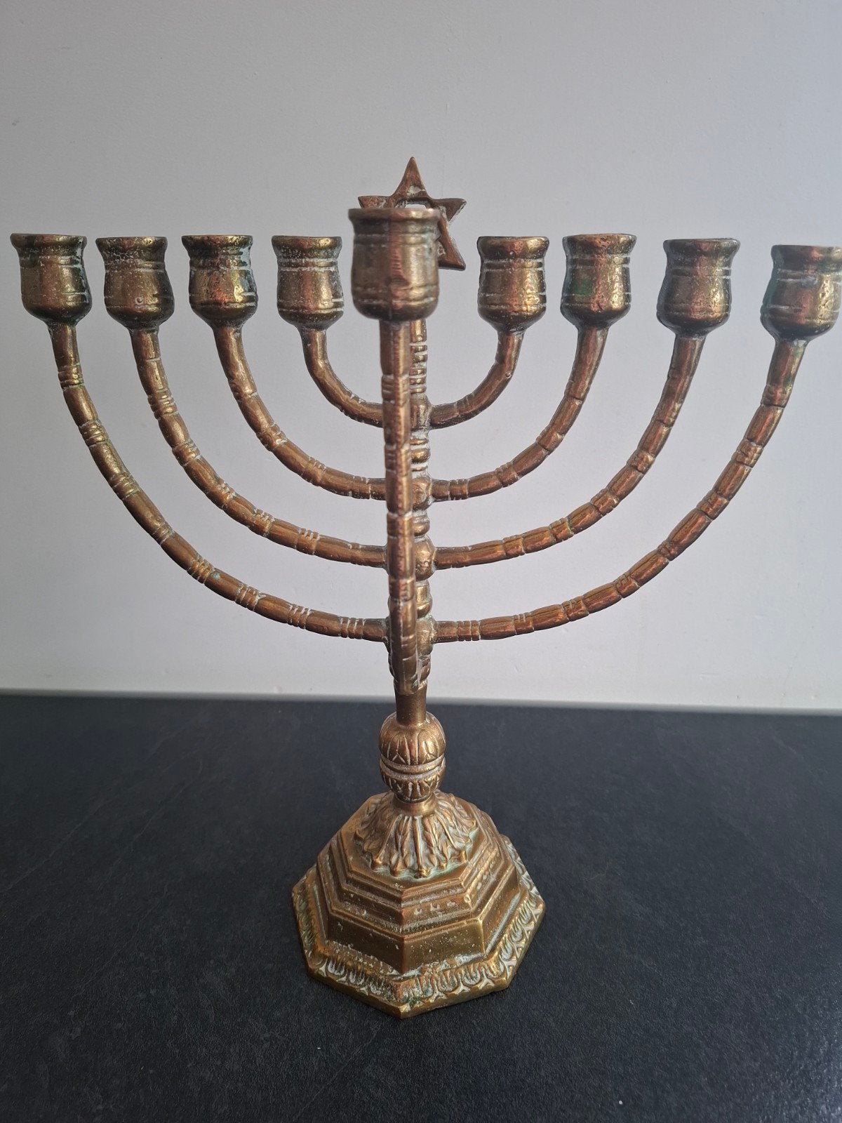 Mooie zware Chanoeka, Ophalen of Verzenden, Koper of Brons