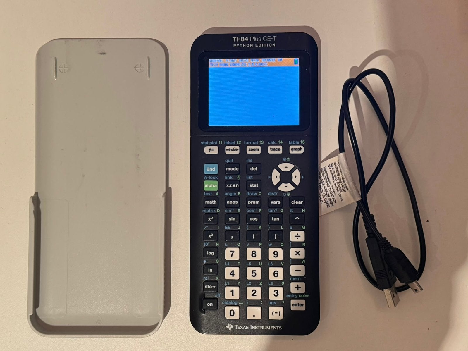 Grafische Rekenmachine TI-84 Plus CE-T Python met kabel, Ophalen of Verzenden, Grafische rekenmachine, Zo goed als nieuw