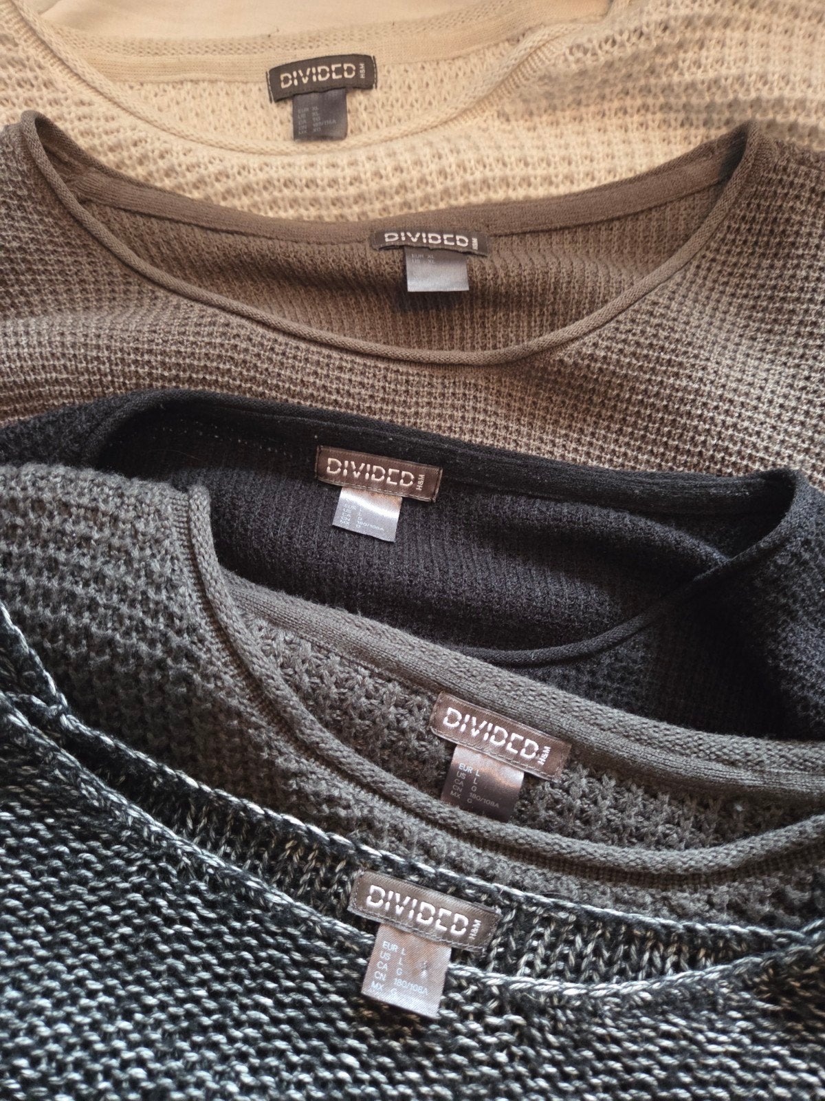 Set van 5 gebreide truien H&M Divided L & XL, Ophalen of Verzenden, Overige kleuren