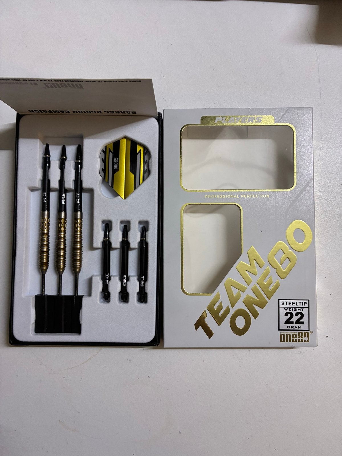 Team One80 Ricardo Perez Steeltip Darts 22 gram, Sport en Fitness, Darts, Ophalen of Verzenden, Nieuw, Pijlen