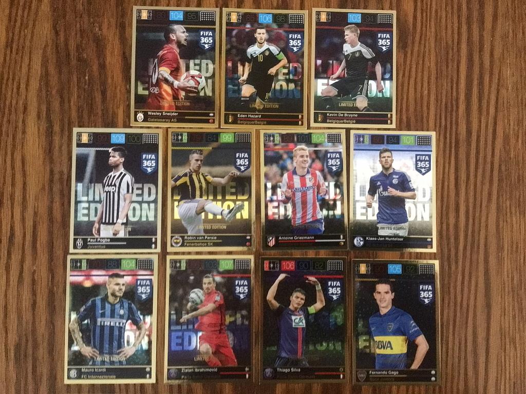 Panini. 2015/ 2016  fifa 365. Limiteds cards., Verzenden, Zo goed als nieuw, Meerdere plaatjes