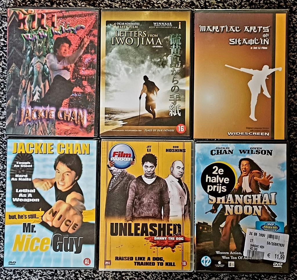 DVD Collectie Martial Arts: Jackie Chan, Jet Li, Iwo, Vanaf 16 jaar, Ophalen of Verzenden, Gebruikt