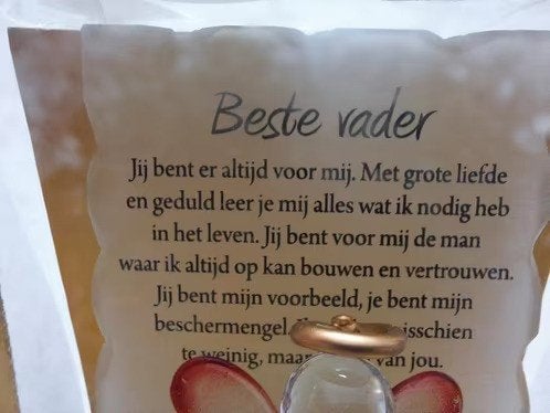 Beste vader gedicht hh, Verzamelen, Beelden en Beeldjes, Ophalen of Verzenden, Nieuw, Overige typen