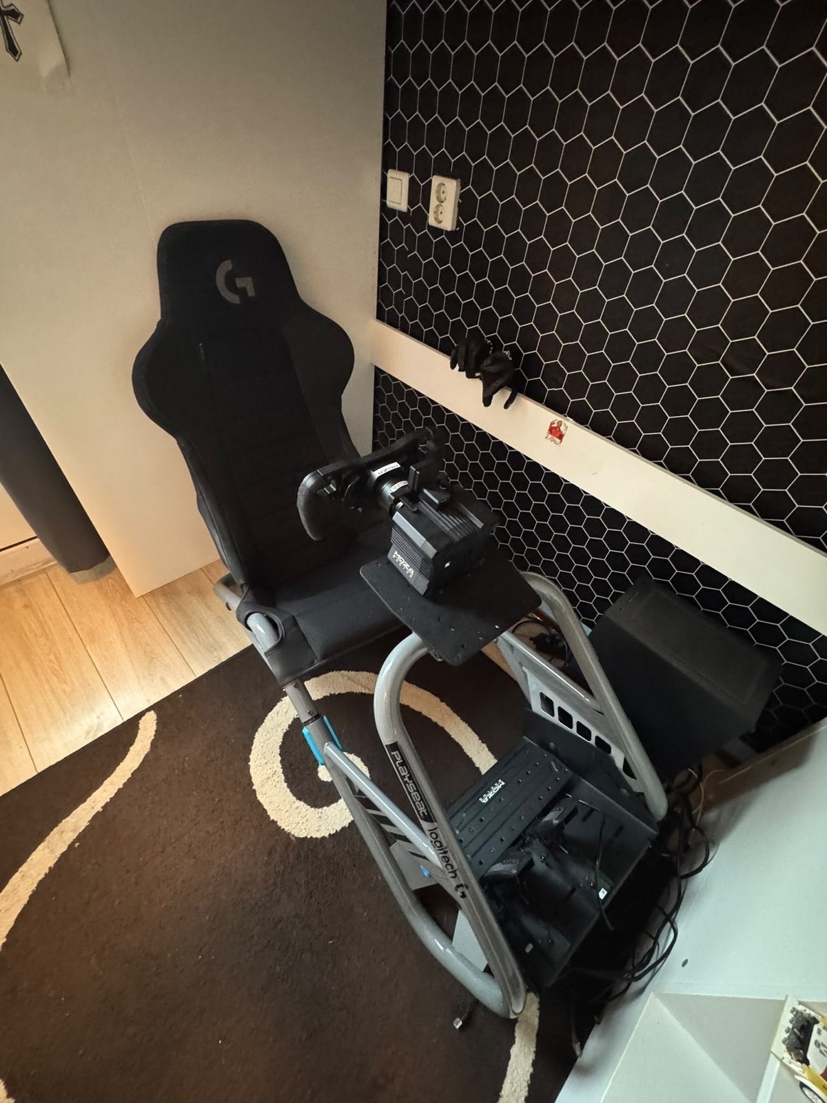 Complete MOZA R5 Sim Racing Set + Playseat G + 2 Sturen, Ophalen, Racestoel, Zo goed als nieuw, Direct drive
