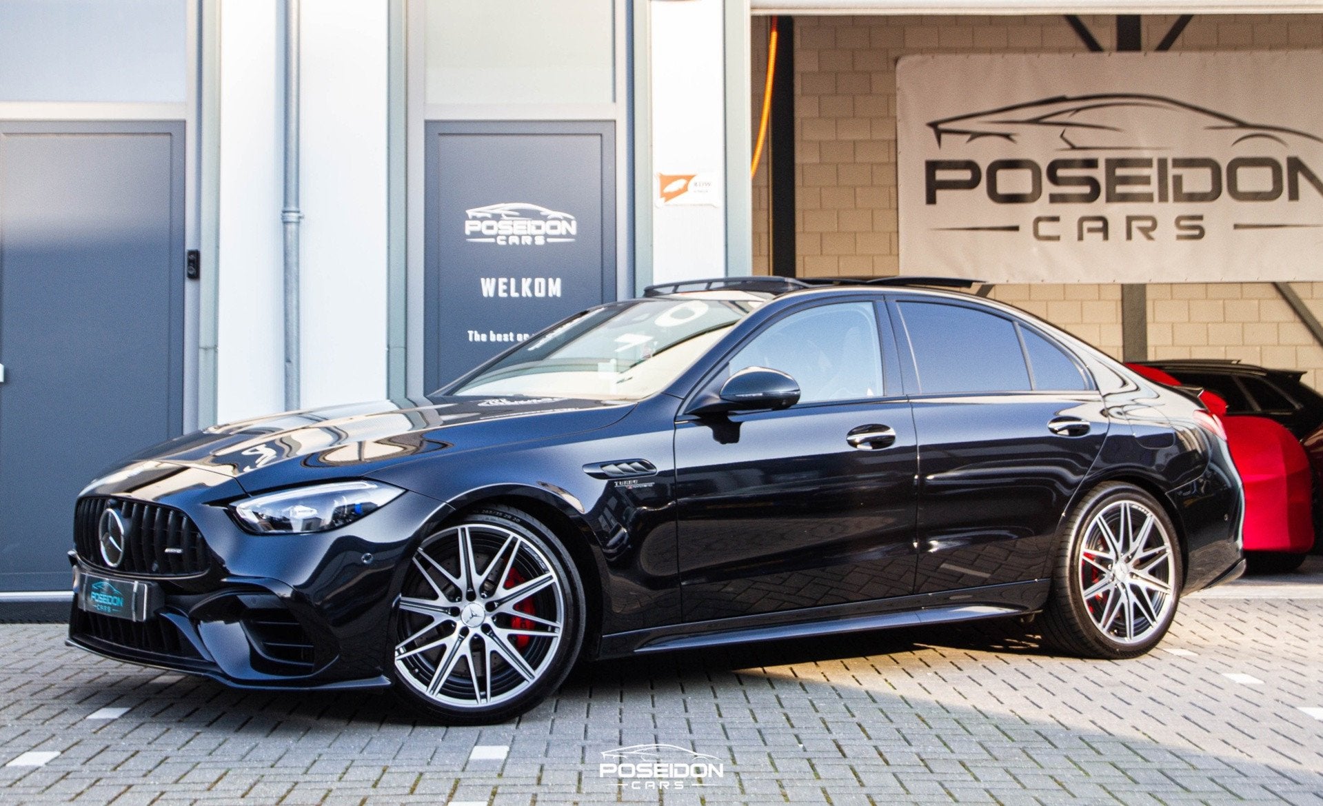 Mercedes-Benz C-klasse AMG 63 S E Performance PANO | HEAD-UP, Auto's, Automaat, Zwart, 4 cilinders, Zwart