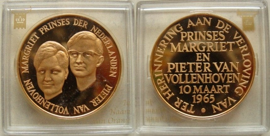 Penning Prinses Margriet  1965, Postzegels en Munten, Verzenden, Brons, Nederland