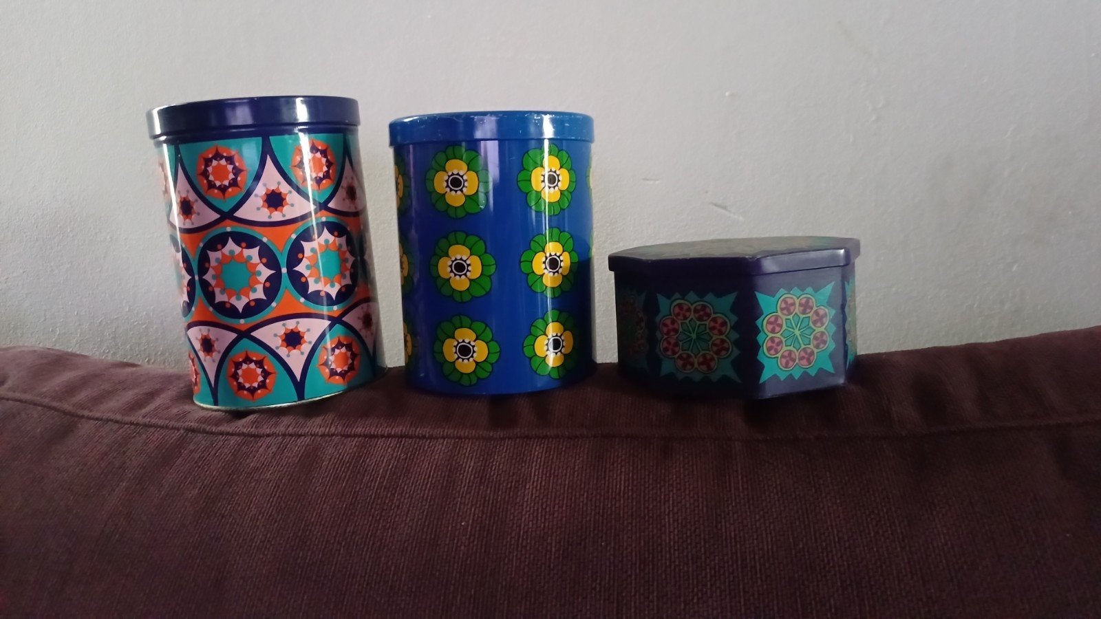 Prachtige retro/vintage retro blikken 3 stuks, Ophalen of Verzenden, Zo goed als nieuw, Overige